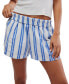 Фото #1 товара Women's Get Free Striped Pull On Shorts