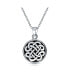 Фото #1 товара Celtic Knot Irish Friendship Round Circle Medallion Pendant Necklace For Women Blackened Sterling Silver