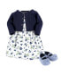 Фото #1 товара Baby Girl Cotton Union Suit, 3-Piece