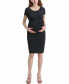 Фото #1 товара Maternity Lana Belted Ruched Midi Dress