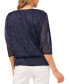 ფოტო #2 პროდუქტის Split-Sleeve Metallic Blouson Top