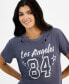 Juniors' Los Angeles Sporty Distressed Tee