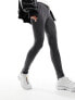 Noisy May high waisted leggings in dark grey