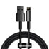 Фото #1 товара Przewód kabel w oplocie do iPhone USB - Lightning 1m - cały czarny