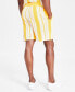 Фото #2 товара Men's Regular-Fit Crocheted Stripe 7" Drawstring Shorts, Created for Macy's