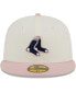 ფოტო #3 პროდუქტის Men's White, Pink Boston Red Sox Chrome Rogue 59FIFTY Fitted Hat