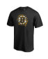 Фото #1 товара Men's Black Boston Bruins Splatter Logo T-shirt