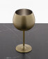 12 Oz Brushed Gold Stainless Steel Red Wine Glasses, Set of 4