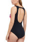 Фото #2 товара Profile By Gottex Palm Springs High Neck Cut Out One-Piece Women's