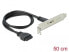 Фото #1 товара Разъемная планка с 1 портом USB Type-C - 0.5 м - USB C - USB 3.2 Gen 1 (3.1 Gen 1) - Мужской/мужской - 5000 Mбит/с - Черный - Нержавеющая сталь