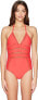 Ella Moss Women's 185935 Crafty One-Piece Swimsuit Red Size XS