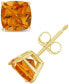 ფოტო #1 პროდუქტის Garnet (3 ct. t.w.) Stud Earrings in 14K Yellow Gold. Also Available in Peridot, Amethyst and Citrine