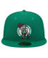Фото #2 товара Men's Kelly Green Boston Celtics Court Sport Leather Applique 59fifty Fitted Hat
