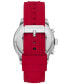 ფოტო #3 პროდუქტის Men's Cunningham Chronograph Red Silicone Watch 44mm