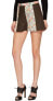 Red Valentino 247705 Womens Herringbone Prints Intarsia Shorts Camello Size 40