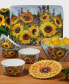 Sunflower Bouquet Deep Bowl 9"