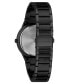 ფოტო #3 პროდუქტის Men's Diamond-Accent Black Stainless Steel Bracelet Watch 40mm