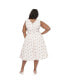 ფოტო #2 პროდუქტის Plus Size 1960s Garden Party Swing Dress