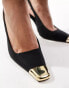 ASOS DESIGN Proud toe cap slingback heels in black