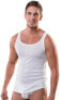 HERMKO 3000 pack of 3 men’s tank-style vests (various colours)