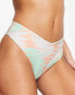 Volcom – Retro-Bikinihose in Melone mit Palmen-Muschel-Muster