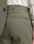 New Look slim suit trousers in dark khaki