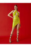 Фото #3 товара Payetli Pencere Detaylı Mini Elbise