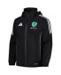 Фото #2 товара Men's Black Seattle Sounders FC Tiro 24 Full-Zip Hoodie Rain Jacket