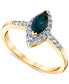 ფოტო #1 პროდუქტის Sapphire (3/4 ct. t.w.) & Diamond (1/5 ct. t.w.) Ring in 14k Gold