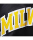 Men's Navy Milwaukee Brewers Wordmark Satin Full-Snap Jacket