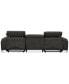 Фото #8 товара Adney 121" 3 Pc Zero Gravity Fabric Sectional with 2 Power Recliners, Created for Macy's