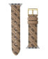 Фото #1 товара Ремешок Guess Brown Logo Leather Apple WatchBand 42-44mm