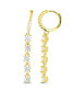 ფოტო #1 პროდუქტის Dangling Huggie Earrings in 14K Gold Plated Sterling Silver