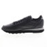 Фото #5 товара Reebok Classic Leather Mens Black Leather Lace Up Lifestyle Sneakers Shoes