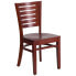 Фото #4 товара Darby Series Slat Back Mahogany Wood Restaurant Chair
