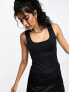 Фото #3 товара Vila scoop neck vest top in black