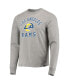 ფოტო #3 პროდუქტის Men's Heathered Gray Los Angeles Rams Arch Super Rival Long Sleeve T-shirt