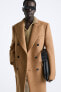 Фото #6 товара Длинное пальто из смесовой шерсти ZARA