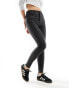 Vero Moda skinny coated jeans in black