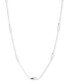 Фото #1 товара Sterling Silver Bar Station Collar Necklace, 15" + 3" extender
