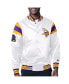 ფოტო #1 პროდუქტის Men's White Minnesota Vikings Satin Full-Snap Varsity Jacket