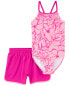 Фото #2 товара Kid 2-Piece Swimsuit & Short Set 6-6X