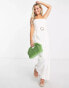 Фото #8 товара Forever New Petite buckle tie waist wide leg jumpsuit in white