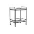 Serving trolley DKD Home Decor Black Metal Crystal 60,5 x 40,5 x 75,5 cm