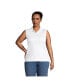 ფოტო #1 პროდუქტის Plus Size Sleeveless Supima Cotton Polo Shirt