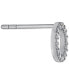 ფოტო #3 პროდუქტის Cubic Zirconia Circle Stud Earrings in Sterling Silver, Created for Macy's