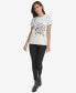 ფოტო #3 პროდუქტის Women's Foil-Graphic Crewneck T-Shirt