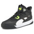 Фото #2 товара Puma Backcourt Mid Cyber Week Lace Up Mens Black Sneakers Casual Shoes 38112902