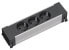 Фото #1 товара Bachmann 317.100 - 0.10 m - 3 AC outlet(s) - Type F - Aluminium - Black - Silver
