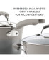 Cucina Hard Enamel Nonstick Sauce Pot and Steamer Insert Set, 3-Quart, Agave Blue